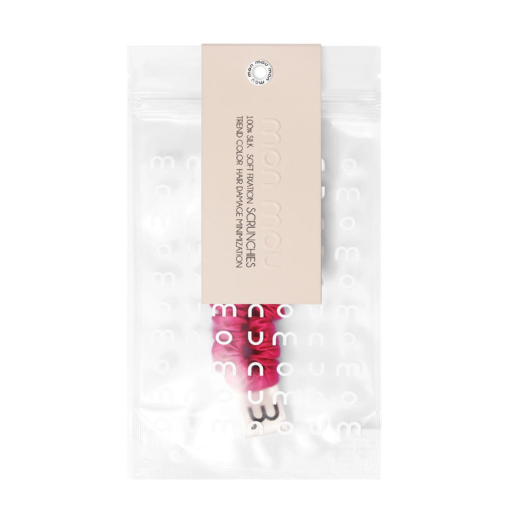 MON MOU Silk Slim Scrunchie Berry - Тонка шовкова резинка (ягідна) - фото №1 MON MOU Silk Slim Scrunchie Berry - Тонка шовкова резинка (ягідна) - фото №1